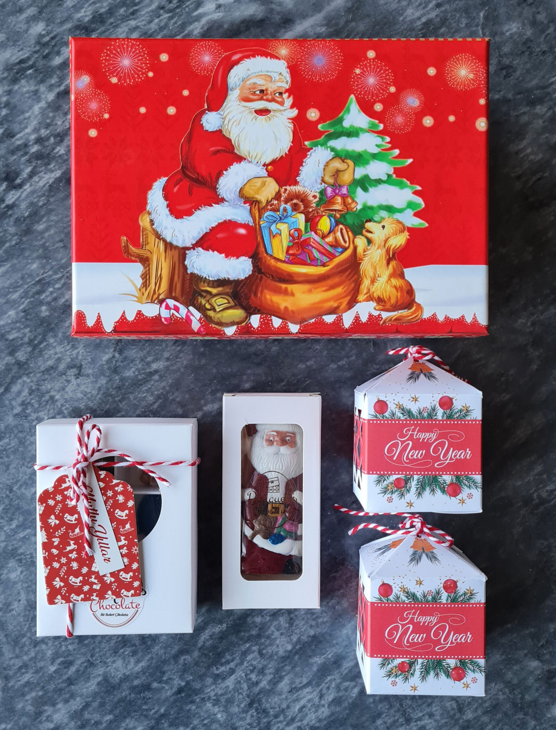 Yılbaşı Hediye Seti-Noel Baba Kutu - Görsel 2